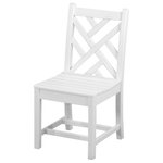 Polywood - Polywood Chippendale Dining Side Chair, White - Show off your exquisite sense of style with the POLYWOOD Chippendale Dining Side Chair. When paired with one of our traditional dining tables, this attractive chair adds both elegance and warmth to your outdoor entertaining space. Made in the USA and backed by a 20-year warranty, this durable chair is constructed of solid POLYWOOD lumber that won't splinter, crack, chip, peel or rot. It's also available in several fade-resistant colors, giving it the appearance of painted wood but without all the maintenance wood requires. That means no painting, staining or waterproofingever. You'll also appreciate how good this eco-friendly chair will look over the years as it resists stains, corrosive substances, salt spray and other environmental stresses.