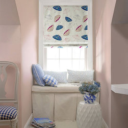 Quick Fix Washable Roman Window Shades Flat Fold , Umbrella - Roman Shades