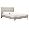 Monty Upholstered Bed, Beige, King