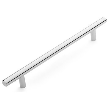 European Style Polished Chrome Bar, Pulls, 9-3/4" Bar, Pull