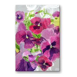 Pansie Vertical Steel Wall Art - Artwork