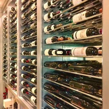 Atlanta Wine Cellar - Chrome Rod Storage System by CELLARMAKER