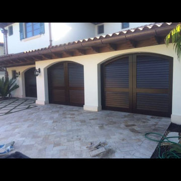 Eden Coast Custom Stained Garage Doors