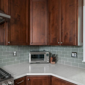 A warm family kitchen with plenty of space for homework and get-togethers:)