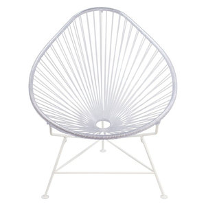 Acapulco Vinyl Cord Chair With White Frame Contemporary