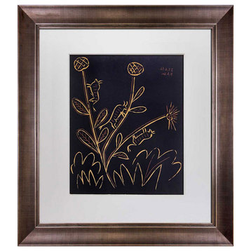 Pablo Picasso Linogravure Ltd Edition "Plante Aux Toritos”1959 w/Frame Included