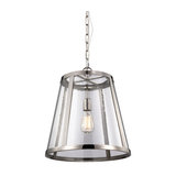 Polished Nickel Medium Pendant - 1 x 60W E27