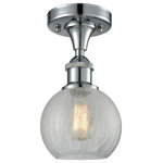 Innovations Lighting - Athens 1-Light LED Semi-Flush Mount, Polished Chrome, Shade: Clear Crackle - A truly dynamic fixture, the Ballston fits seamlessly amidst most decor styles. Its sleek design and vast offering of finishes and shade options makes the Ballston an easy choice for all homes.