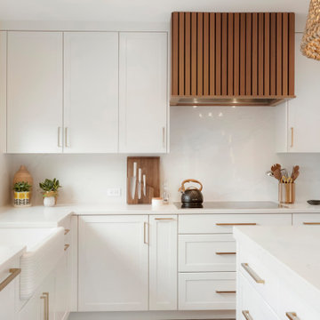 North Glencoe - White and Walnut Kitchen
