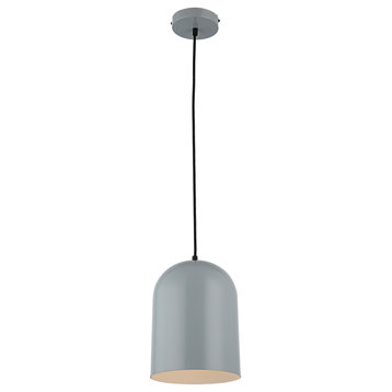 CHLOE Lighting Ironclad Contemporary 1-Light Gray/White Mini Pendant