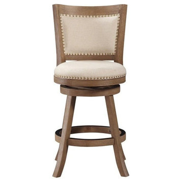 Melrose Counter Stool, Driftwood Wire-Brush and Ivory, 39