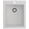 BOCCHI 1608-507-0126 Granite 16" Single Bowl Bar Sink w/ Strainer in Milk White