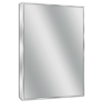 Head West Spectrum Brushed Nickel Framed Wall Vanity Mirror - 24 x 30