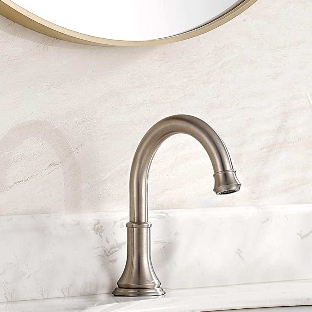 Fontana Commercial Brushed Nickel Touchless Automatic Sensor Faucet ...