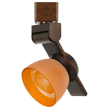 12W LED Track Fixture, Amber Frost