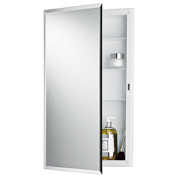 Jensen 781061 Builder Series 16"x26" Recessed Beveled Mirror Medicine Cabinet