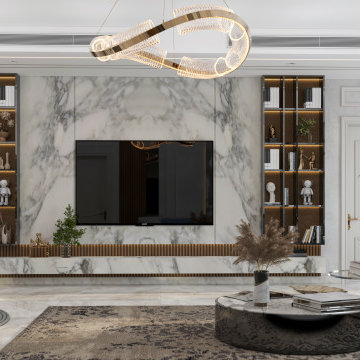 Luxury Contemporary Villa Living Room Design – Dubai, UAE