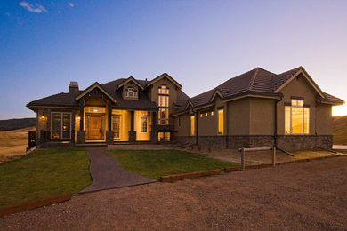 Inspiration for a rustic exterior home remodel in Denver