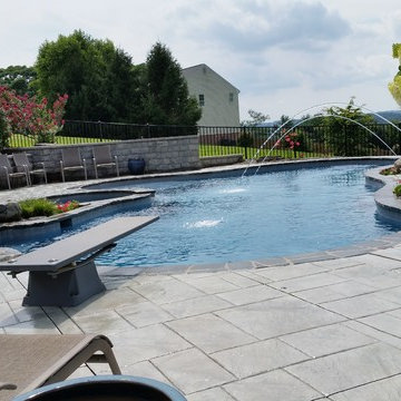 Custom Pool with spa & diving board