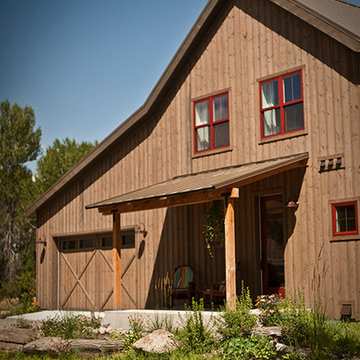 Custom Ghostwood Garage Doors Montana River Lodge