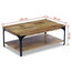 vidaXL Coffee Table in Mango Wood With Shelf, 100x60x38 cm