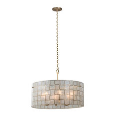 Kalco Lighting Roxy 6-Light Pendant, Oxidized Gold Leaf