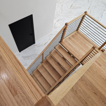 Project #143 | Floating Red Oak Staircase