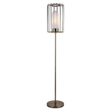 Woodbridge Lighting 19375CBRLE Tanner Floor Lamp With Embedded LED