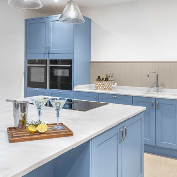 Coastal Mist Blue Painted Ash Shaker kitchen