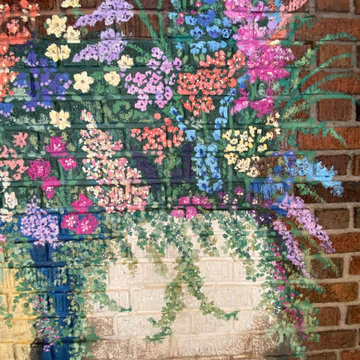 Outdoor patio mural