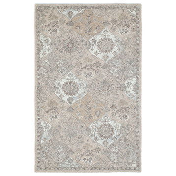 NuStory Catskill Botanicals Hand Tufted Floral Area Rug in Natural, 5'x8'
