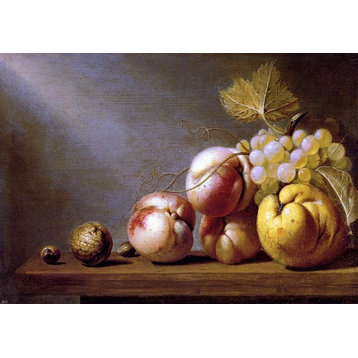 Harmen Steenwijck A Still Life Of Peaches- Grapes Wall Decal