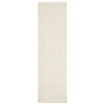 Safavieh Trace Collection TRC101C Rug, Ivory, 2'3" X 10'