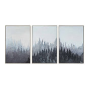 Veneta Rectangular Champagne Silver Framed Oil Painting