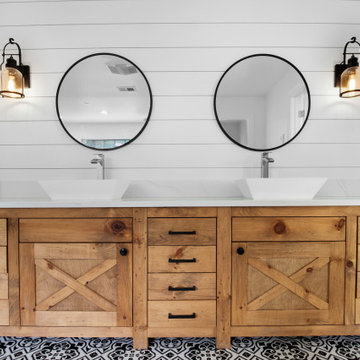 Modern Farmhouse Bathroom- Greenspring