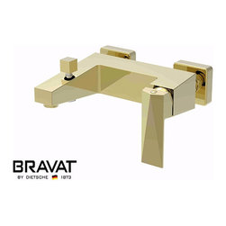 Bravat Gold Finish Wall Mount Faucet - Bathroom Sink Faucets