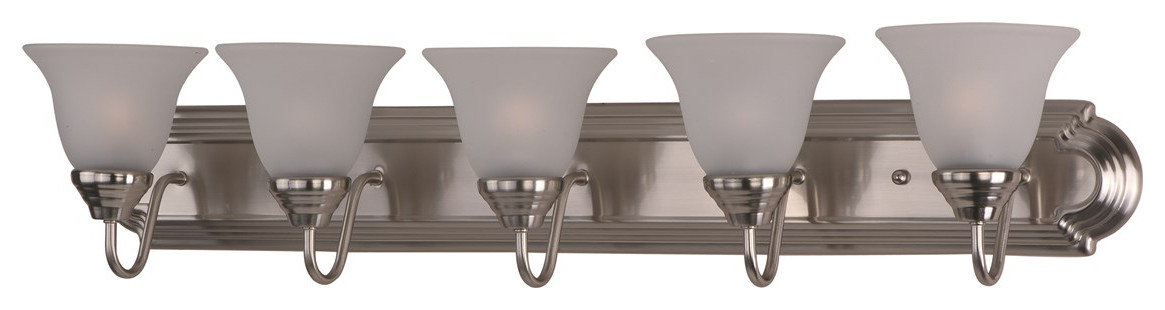 Maxim Essentials 18" Wide Nickel And Glass 2 Light Bath Vanity  153p3