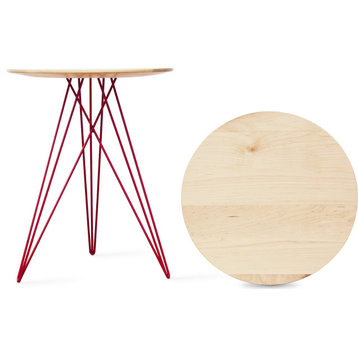 Hudson Side Table - Red, Maple