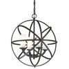 Z-Lite 6017-4S Aranya 4 Light 18"W Pillar Candle Globe Chandelier - Bronze