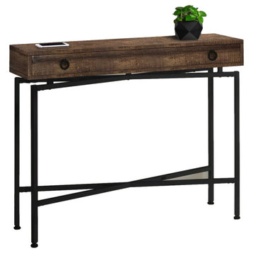 HomeRoots 32.5" Particle Board Accent Table With Black Legs
