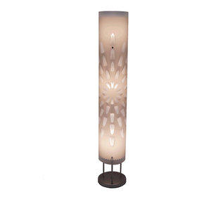 white flower floor lamp