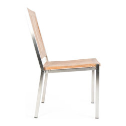 Wintons Teak Abacus ss stacking chair - Outdoor Dining Chairs