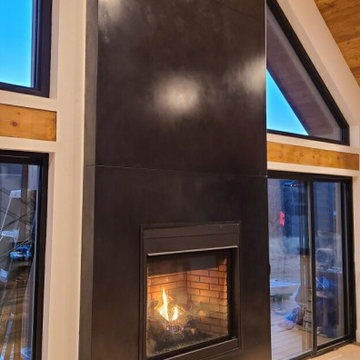 Random Black Veil Fireplace Surround