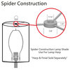 32054 Hardback Drum Shape Spider Lamp Shade, Off White, 14"x16"x12"