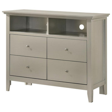 Hammond Silver Champagne 4 Drawer Chest of Drawers (42 in L. X 18 in W. X 36...