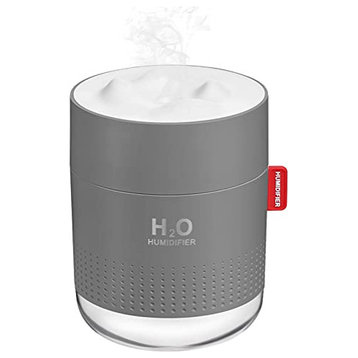 Mini Humidifier, 500ml Small Cool Mist Humidifier, USB Personal Desktop, Gray