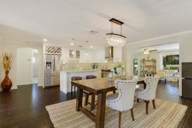 Dining room - transitional dining room idea in Miami