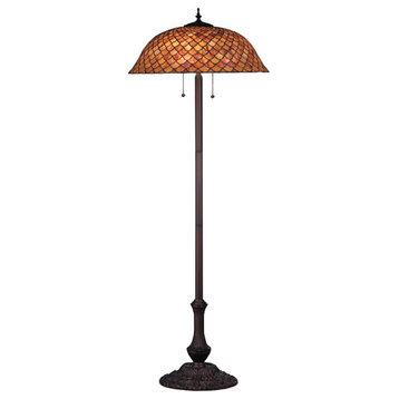 64H Tiffany Fishscale Floor Lamp
