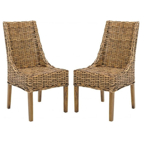 Safavieh Suncoast Arm Chairs, Set of 2, Brown