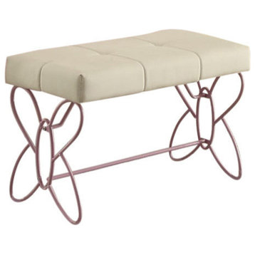 Acme Bench in White and Lightrple Finish 30542